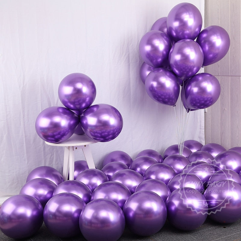 Chrome Metal Balloon inch Helium Latex Balloons Birthday Party Decoration Wedding Room Decor Baby Shower Globos Supplies 