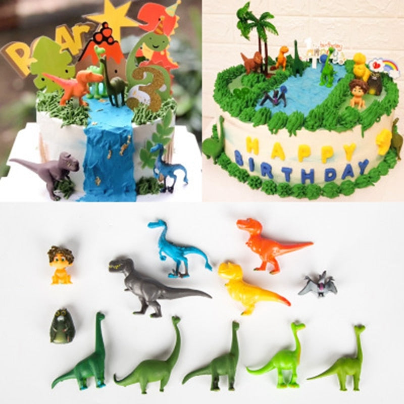 Dinosaur Cake Topper Jungle Safari Cake Decor Happy Birthday Party Decor Kids Toy Gifts Dinosaur Birthday Boy Favors Dino PartyDecorHQ