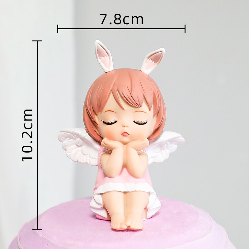 Cute Angel Wing Feather Cake Topper Baby Shower Kids Birthday Party Decor Supplies Wedding Dessert Decoration Tools 