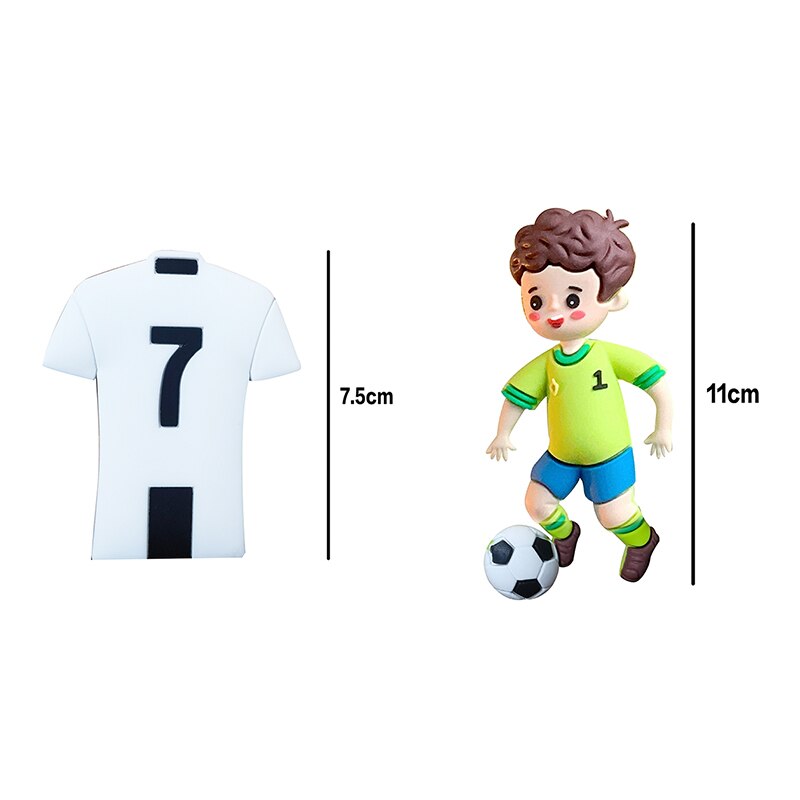 Football Basketball Theme Cake Topper Lovely Boy Soccer Ornaments Kid Birthday Happy Baking Cakes Decoration Supplies Flags 