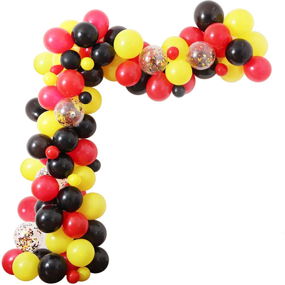 pcs Red Yellow Black Balloon Garland Arch Kit Polka Dot Latex Baby Shower Wedding Birthday Party Decorations Balls Inflatable