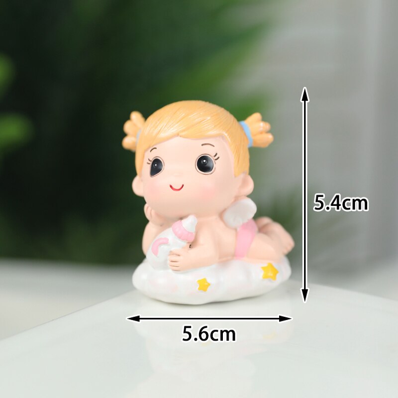 100 days Oh Baby Kid Cake Topper Happy Birthday Boy Princess Favors Lovely Doll Baby bottle Ornaments Cake Decoration Supplies PartyDecorHQ