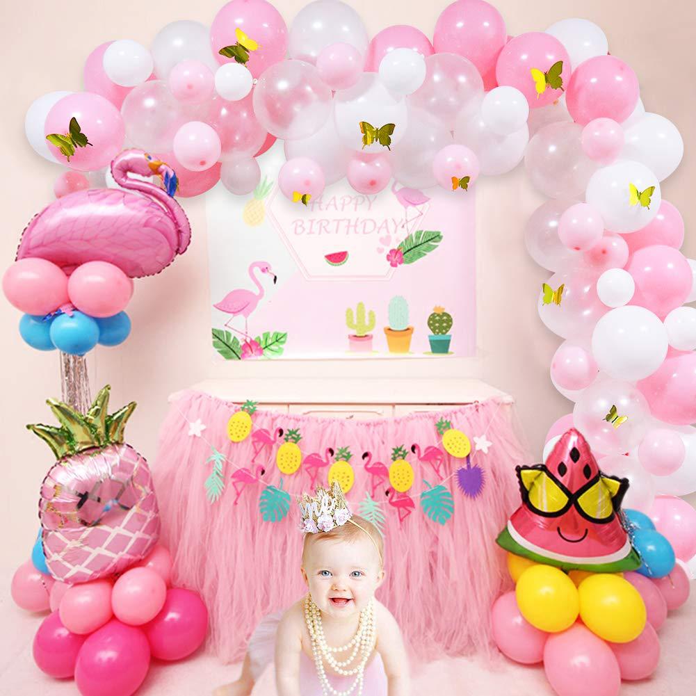 Butterfly Themed Party Decoration White Pink Blue Purple Balloon Garland Arch Kit Girl Birthday Wedding Baby Shower Inflatable Decorations