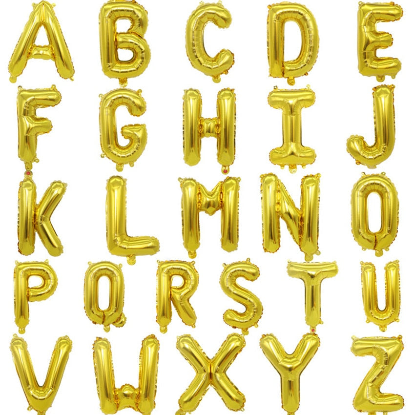 pcs inch Alphabet Letters Balloons Foil Balloon Birthday New Year Wedding Party Decoration helium globos 