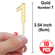 Gold-number 1-10pcs