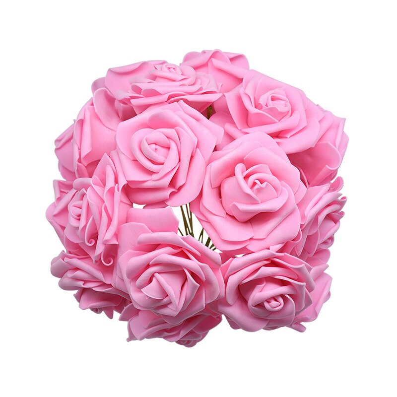 pcs cm Artificial Foam Rose Flower Wedding Decoration Bridal Bouquet DIY Wreath Craft Home Garden Decor Fake Floral 