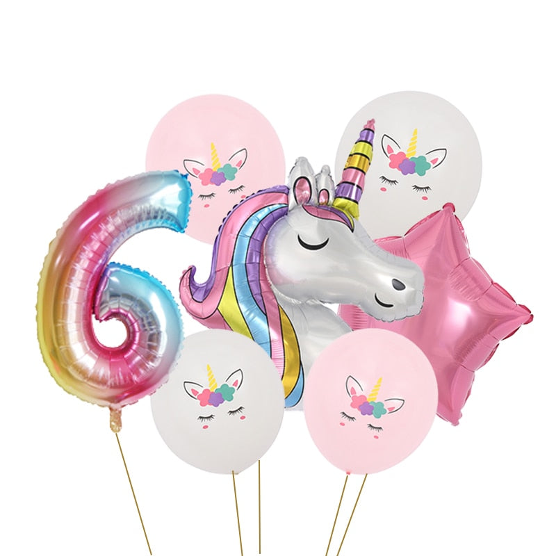 pcs Unicorn Balloon DIY Arch Garland Kit Wedding Baby Shower Girls Birthday Party Supplies Decorations Inflatable