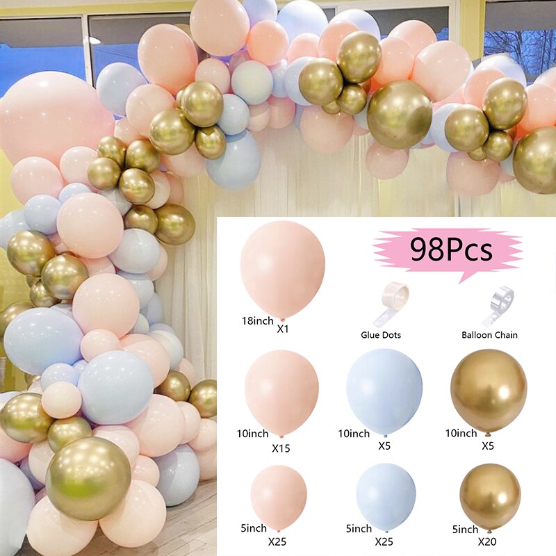 Pcs Balloons Arch Set Gray White Blue Yellow Balloon Garland Birthday Party Baby Baptism Shower Wedding Decoration Inflatable Decorations