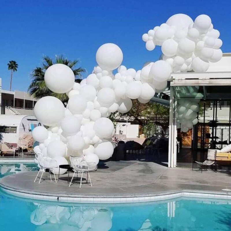 100/50pcs Matte White Latex Balloons Birthday Wedding Party Decorations Air Helium Ballons Kids Baby Shower Gifts Baloons PartyDecorHQ