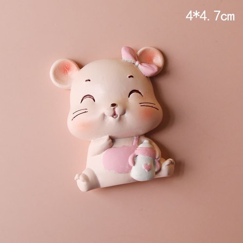 Resin Mouse Rat Feeder Game Cake Topper Figure Cartoon Animal Model Figurine Birthday Decoration Toys Doll House Gift Kids 