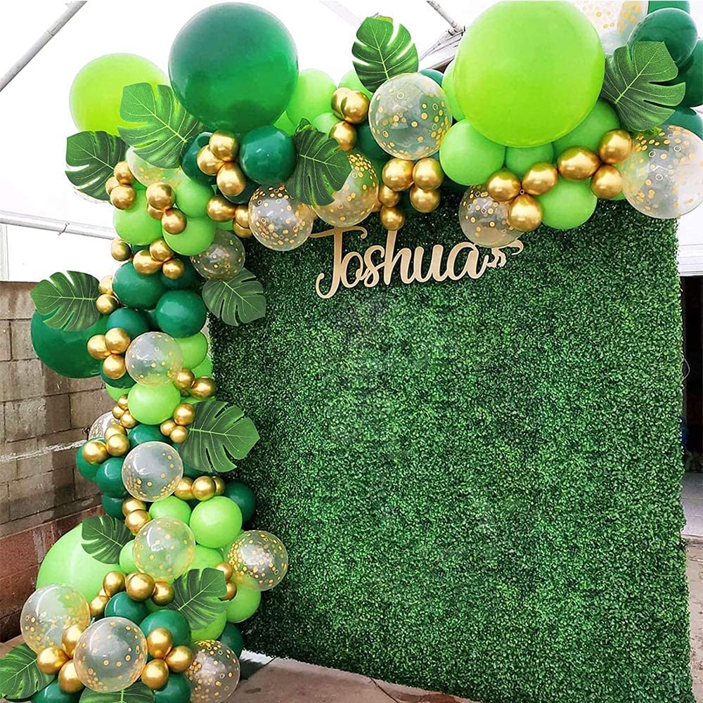 pcs Safari Jungle Party Balloon Arch Green Garland Kit Gold Huge Balloons Birthday Supplies Boy Baby Shower Decorations Inflatable