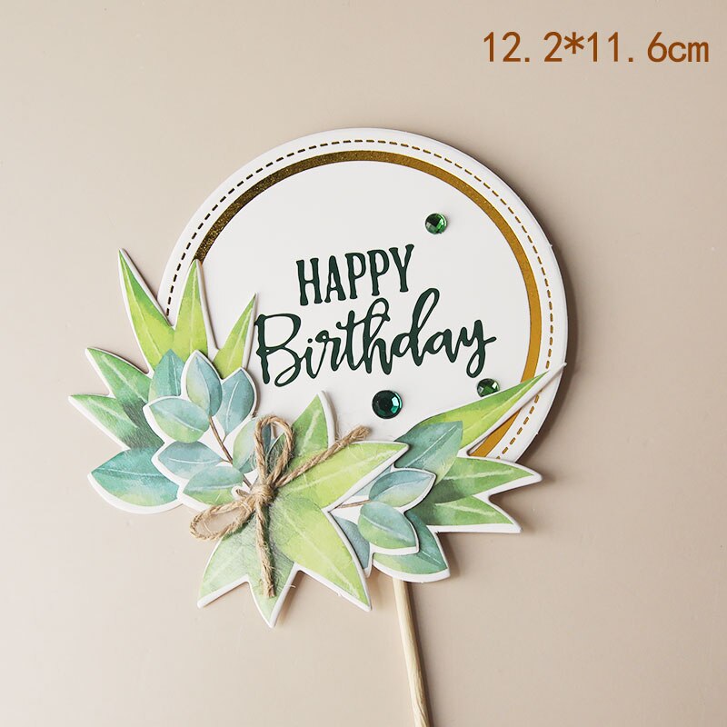 Lovely deer Baby Cake Toppers Cartoon Animal Forest Kid`s Birthday Party Decoration Deer Trees Cupcake Cakes Baking 