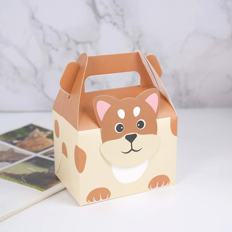 5Pcs Cute Animals Candy Box Lion Elephant Portable Biscuit Box Wild Jungle Birthday Party Decor Gift Box Baby Shower Supplies PartyDecorHQ