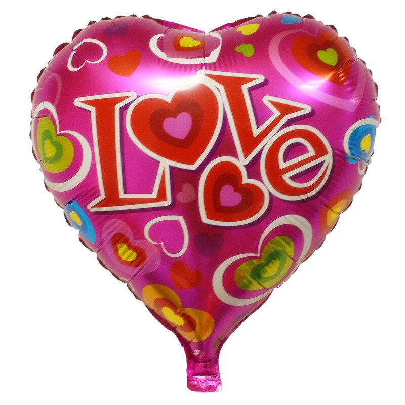 pcs/lot inch Heart Balloons Wedding Decor Valentine's Days Love Aluminium Foil Helium Ballon Decoration Globos 