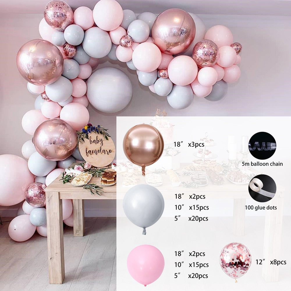 Macaron Latex Balloons set Garland Arch Kit Gold Ballon Wedding collection Birthday Party Decor decoration baloon Inflatable Decorations