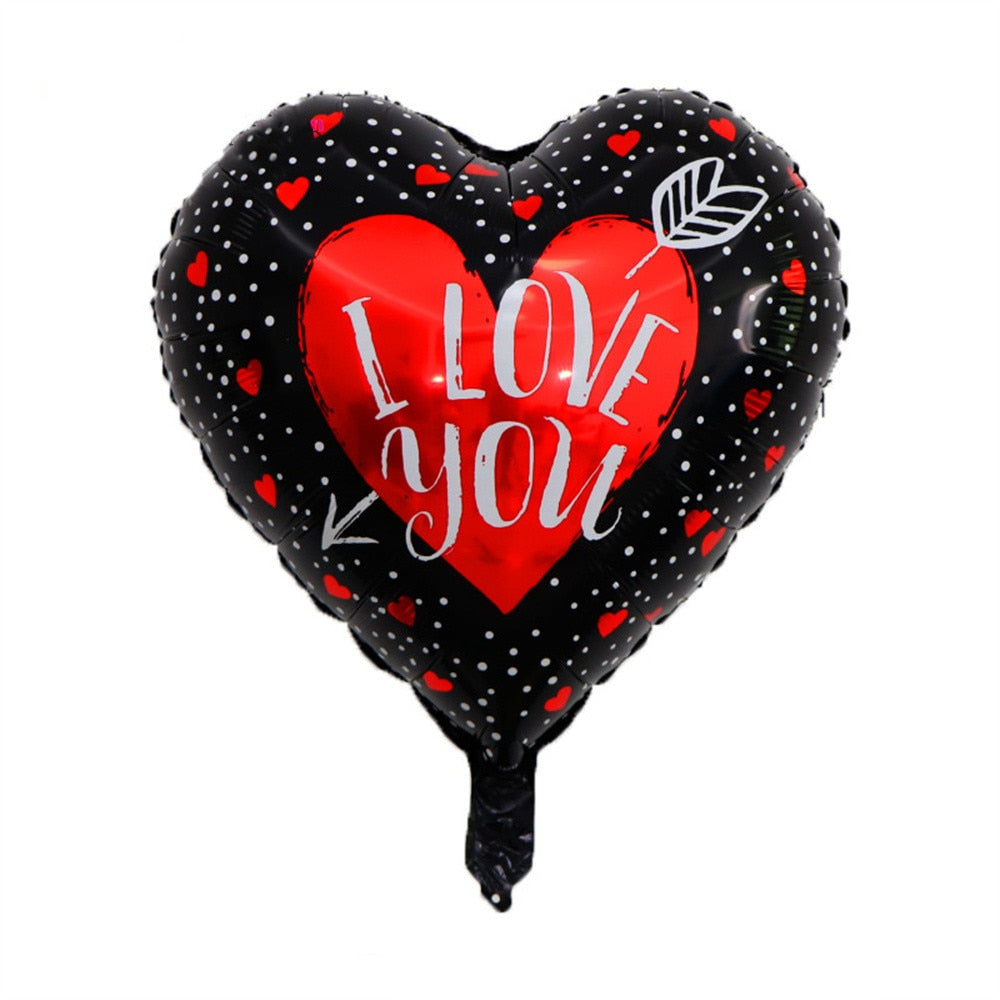 Pcs Inch Love Heart Balloons Wedding Valentines Days Helium Foil Globos Engagement Party Decorations Gifts 