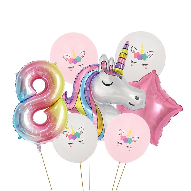 pcs Unicorn Balloon DIY Arch Garland Kit Wedding Baby Shower Girls Birthday Party Supplies Decorations Inflatable