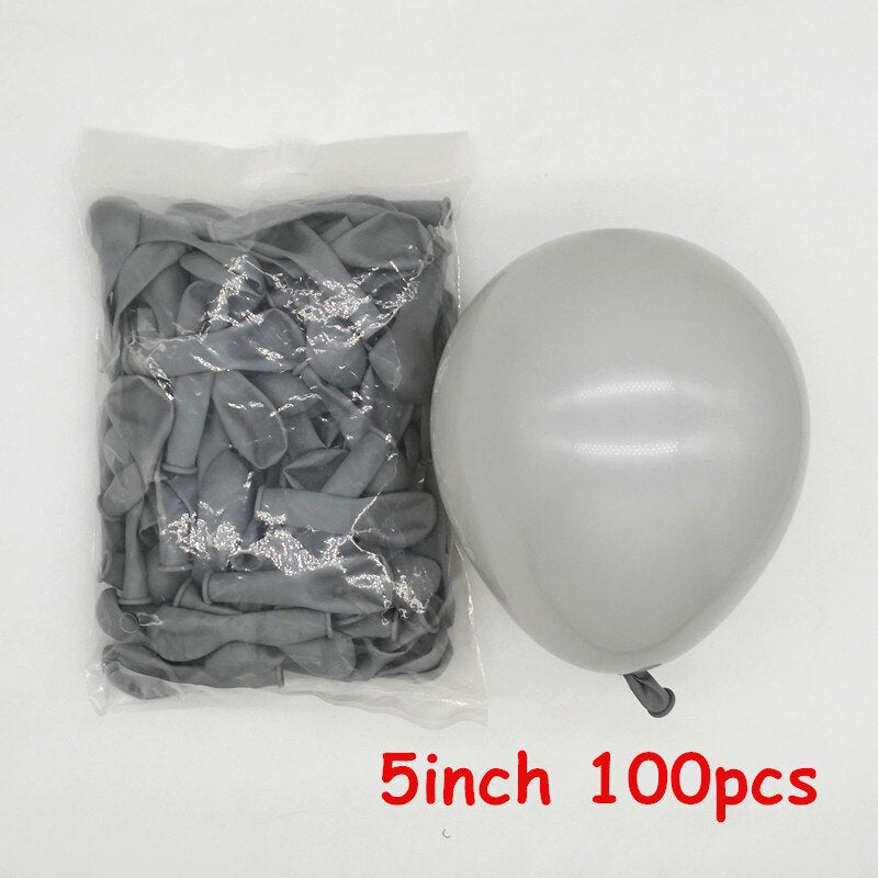 pcs Pink Gray White Balloons Arch inch Grey Latex Balloon Baby Shower Confetti Wedding Birthday Party Decor Kids Globos 