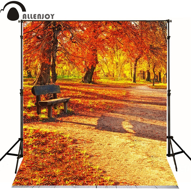 photographic background Autumn leaves Orange Park photophone backdrop photozone for photo studio fabric photocall PartyDecorHQ