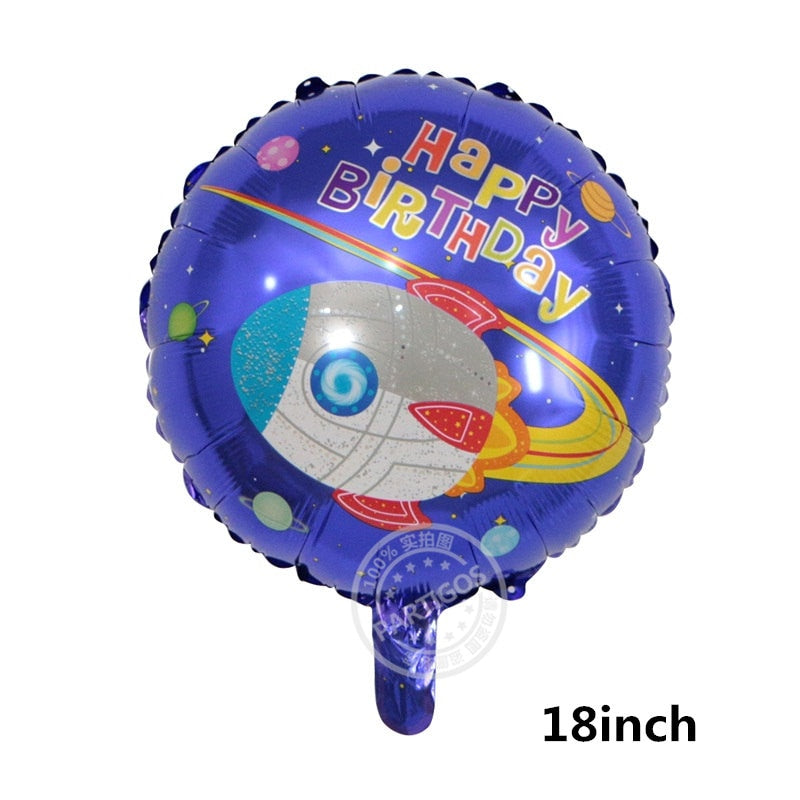 Outer Space Party Astronaut balloons Rocket Foil Balloons Galaxy Theme Boy Kids Birthday Decor Favors helium globals 