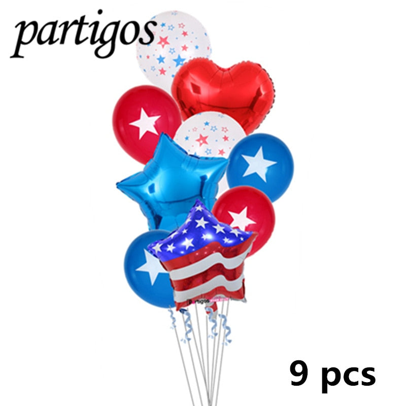 Special supplies for Independence Day Decor USA Party Supplies The Stars And The Stripes Foil Balloons captain Globos PartyDecorHQ