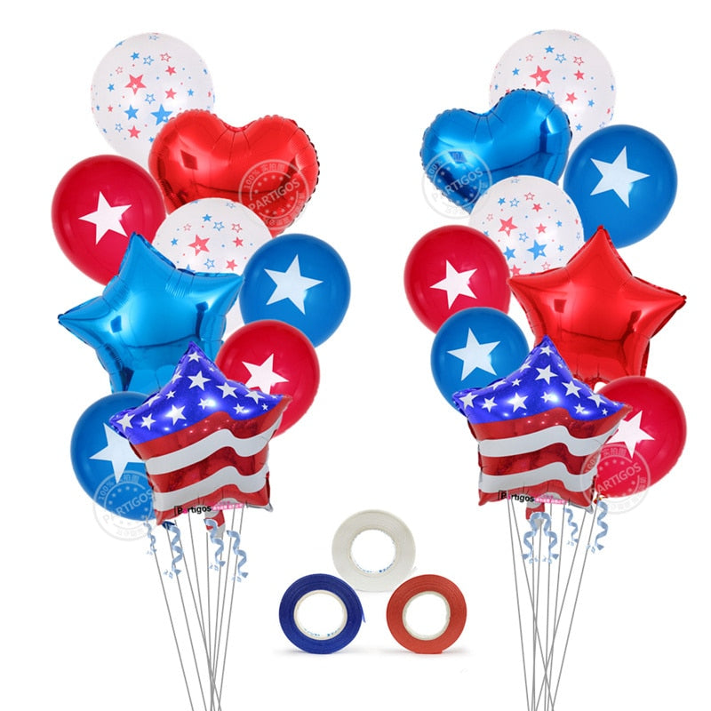 Special supplies for Independence Day Decor USA Party Supplies The Stars And The Stripes Foil Balloons captain Globos PartyDecorHQ