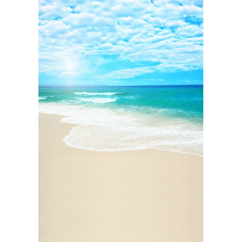 scenic Photo background Sea blue clouds sunny beach sea wave photography digital backdrops vinyl photocall 