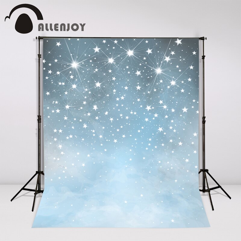 photo background Glitter shining star light blue gray sky kids baby photos 