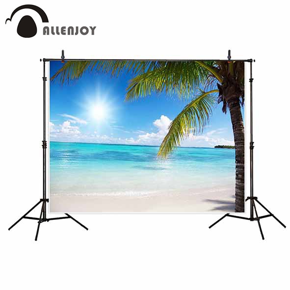 photocall for studio ocean coconut palms Holiday beach sunmmer clear sky studio photography backgrounds backdrop PartyDecorHQ