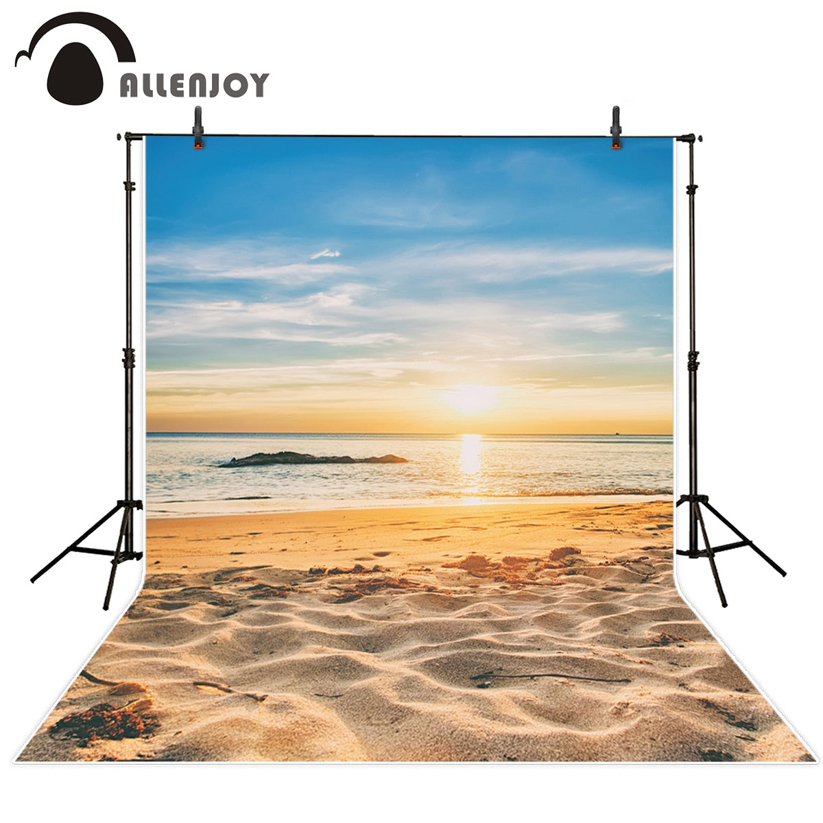 Photo background Beach seaside sunset rock camera photographic photo shoot studio 