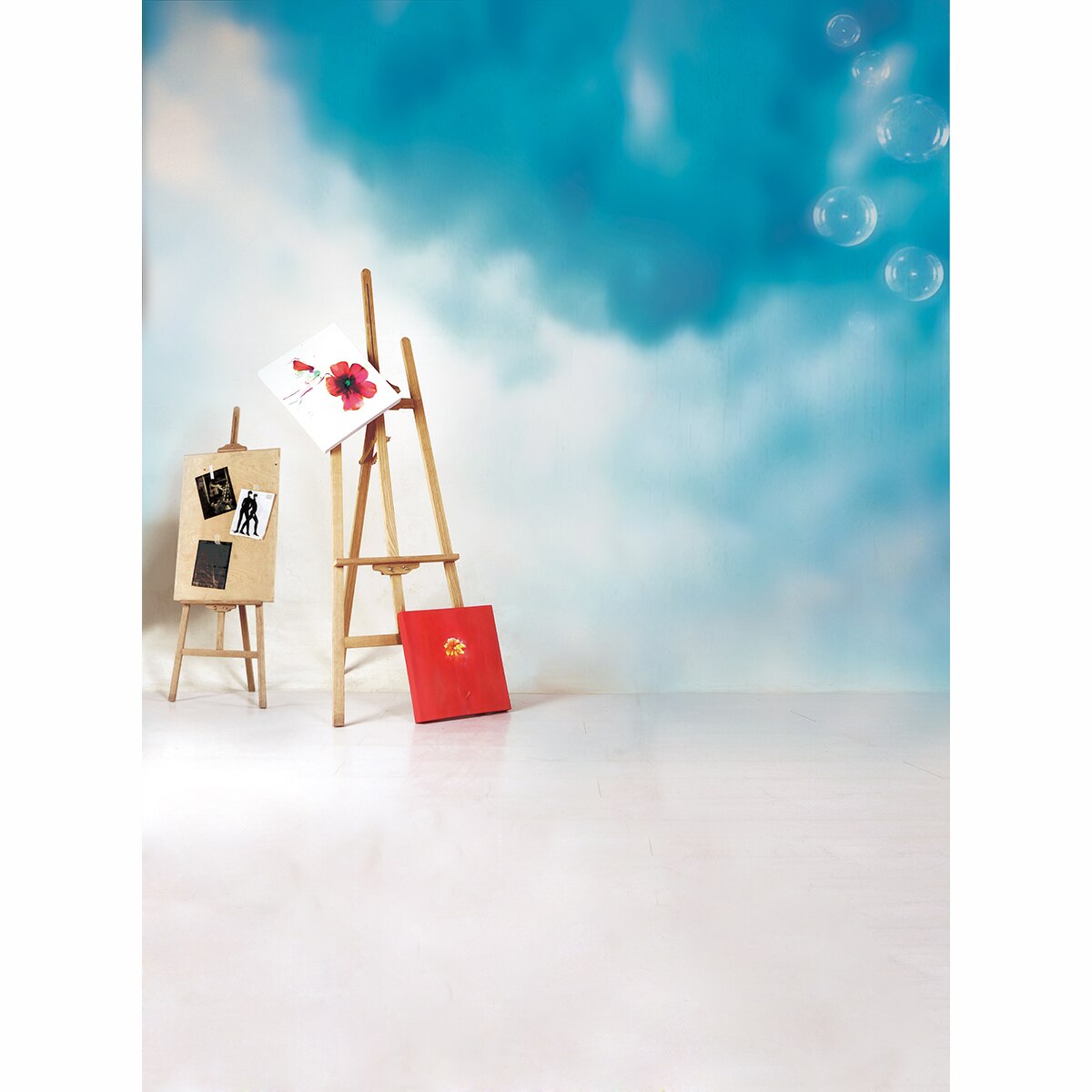 photography backdrops Drawing board blue bubbles children photocall background photo studio 