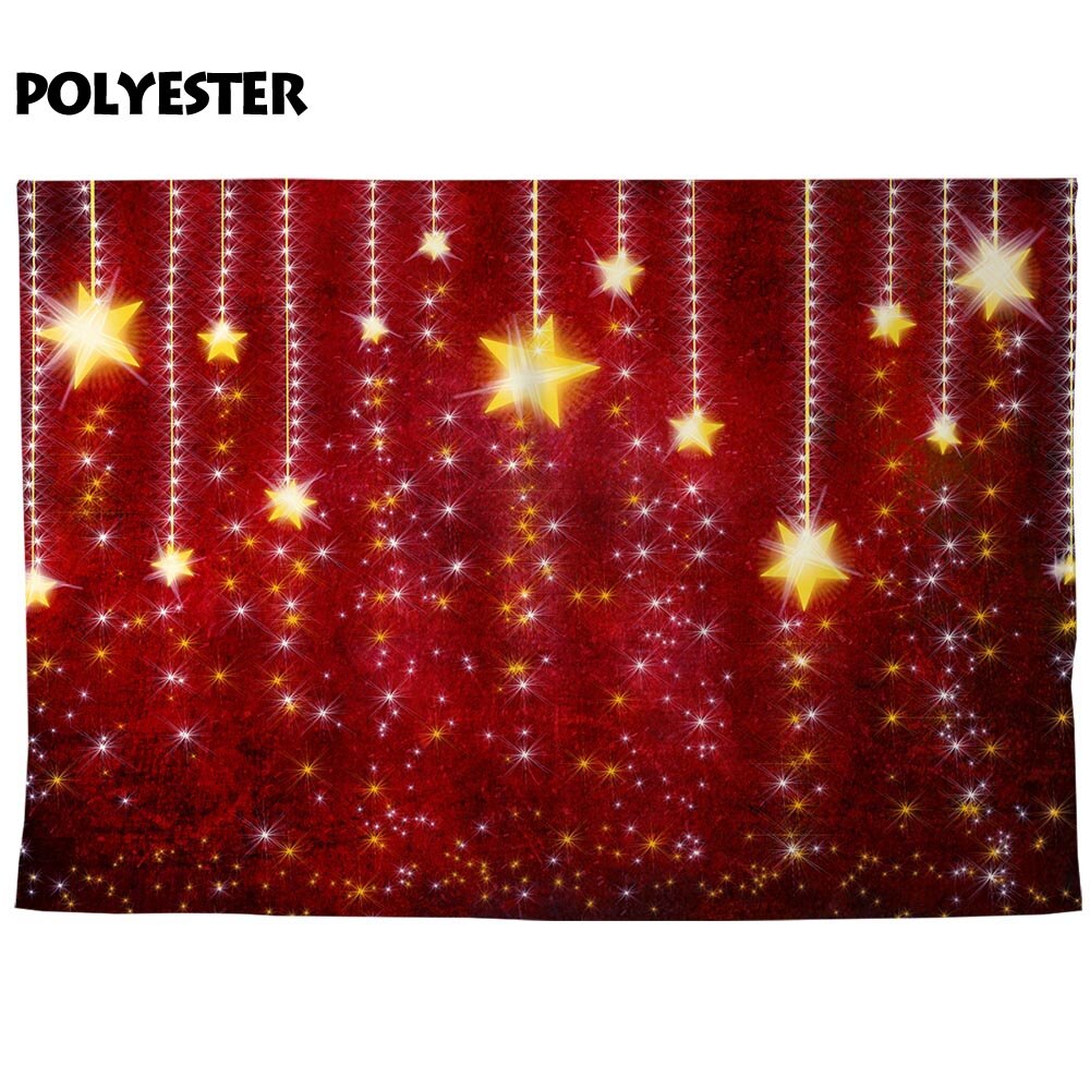 Christmas photographic backgrounds red glitter shiny stars party photo studio camera fotografica photophone vinyl PartyDecorHQ