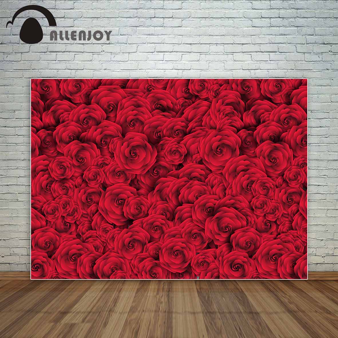 Natural red roses background romantic Valentine's Day wedding backdrop photo fond studio 