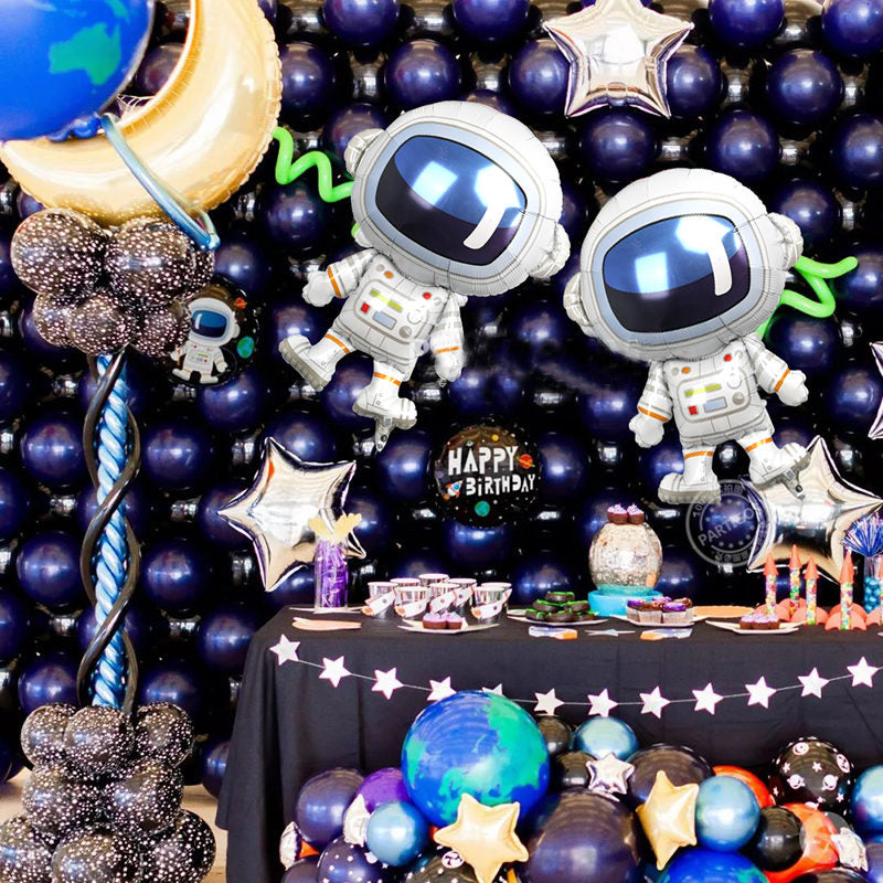 Outer Space Party Astronaut balloons Rocket Foil Balloons Galaxy Theme Boy Kids Birthday Decor Favors helium globals 