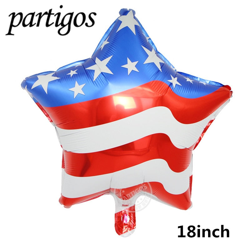 Special supplies for Independence Day Decor USA Party Supplies The Stars And The Stripes Foil Balloons captain Globos PartyDecorHQ