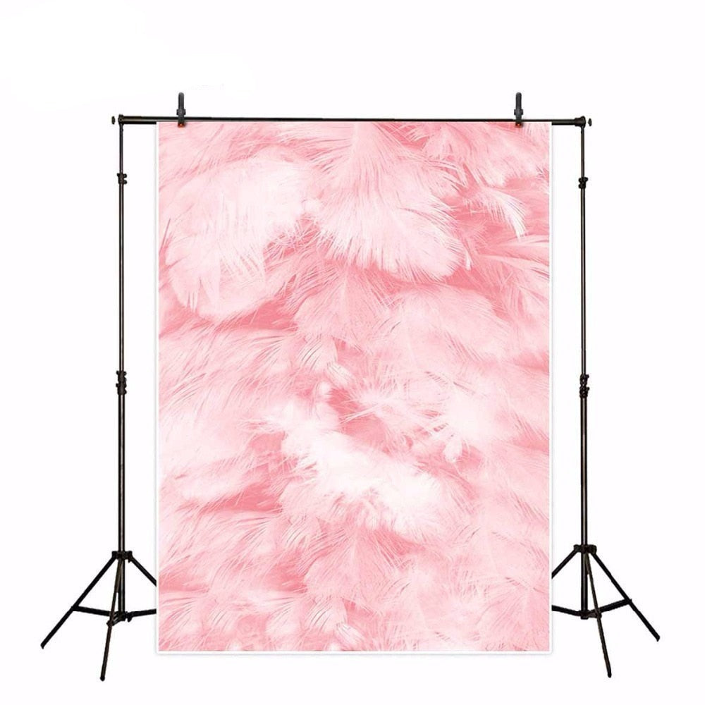 photography backdrops Pink feathers background Soft newborn professional studio funds vinyl 