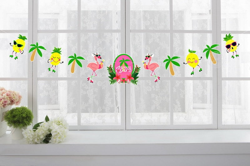 Hawaii Party Pineapple Summer Luau Flamingo Decoration Birthday Hawaiian Supplies 