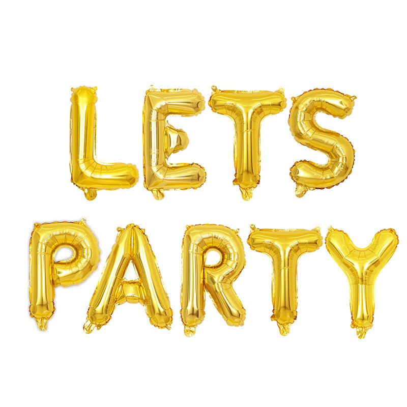 9pcs/lot 16inch Lets Party ALOHA letter Balloons party decorations letter balloons party supplie birthday Party decor PartyDecorHQ