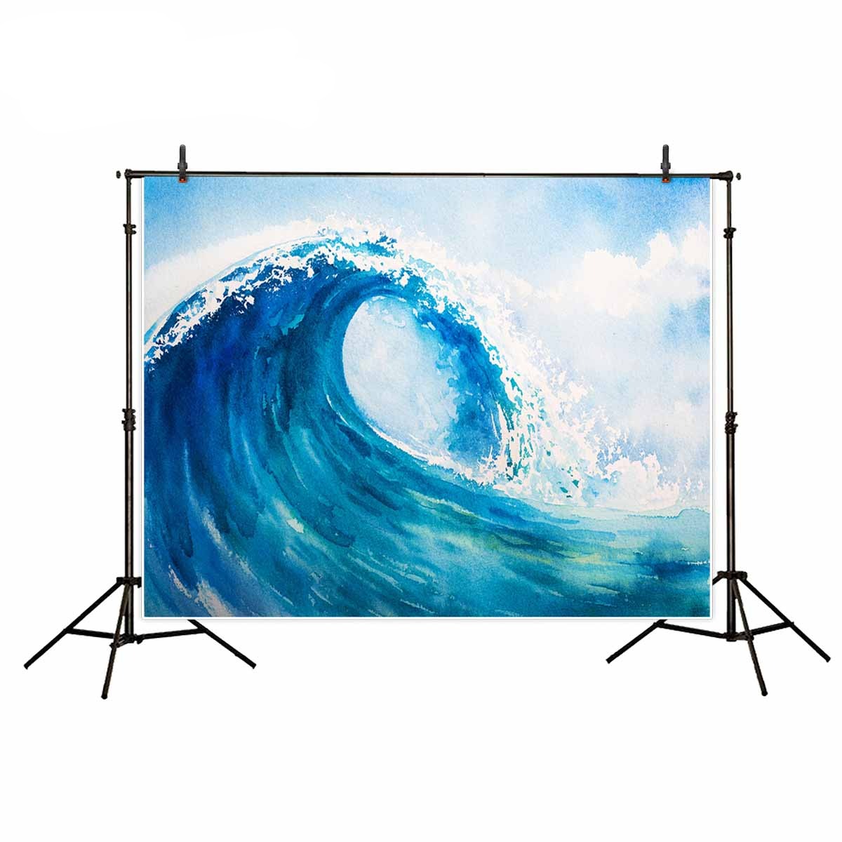 photography backdrops Blue wave background watercolour photo backdrop cloths vinyl 