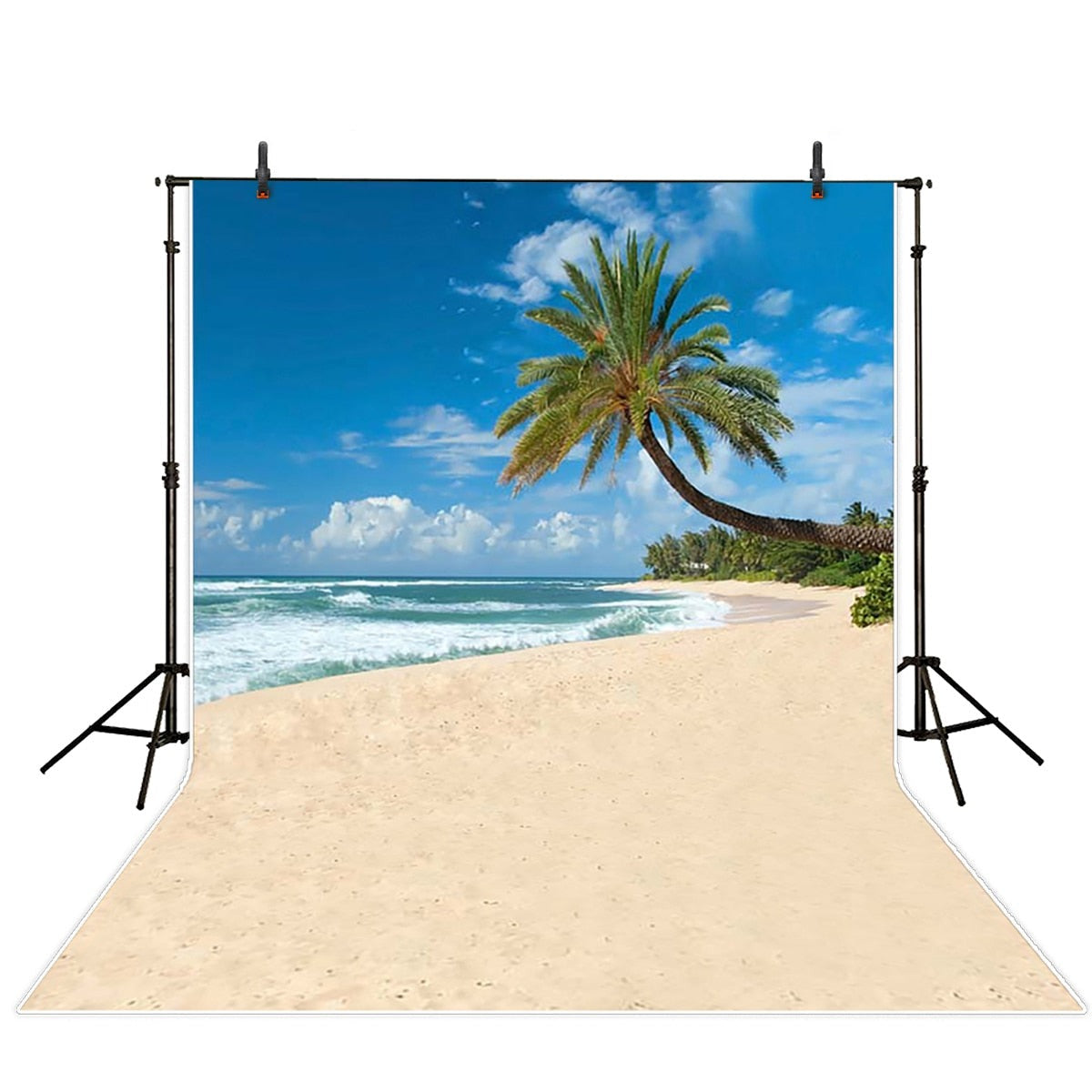 seaside Photo background one tree beach sea clouds spindrift photography backdrops Vinyl 