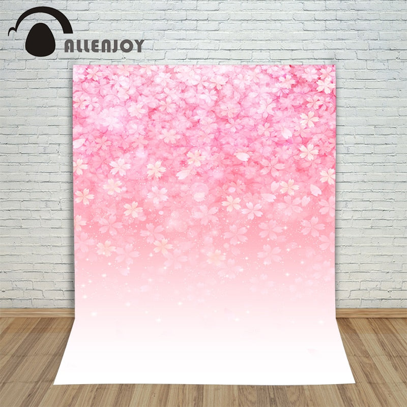 photo background Pink cherry snow spots beauty baby photography studio 