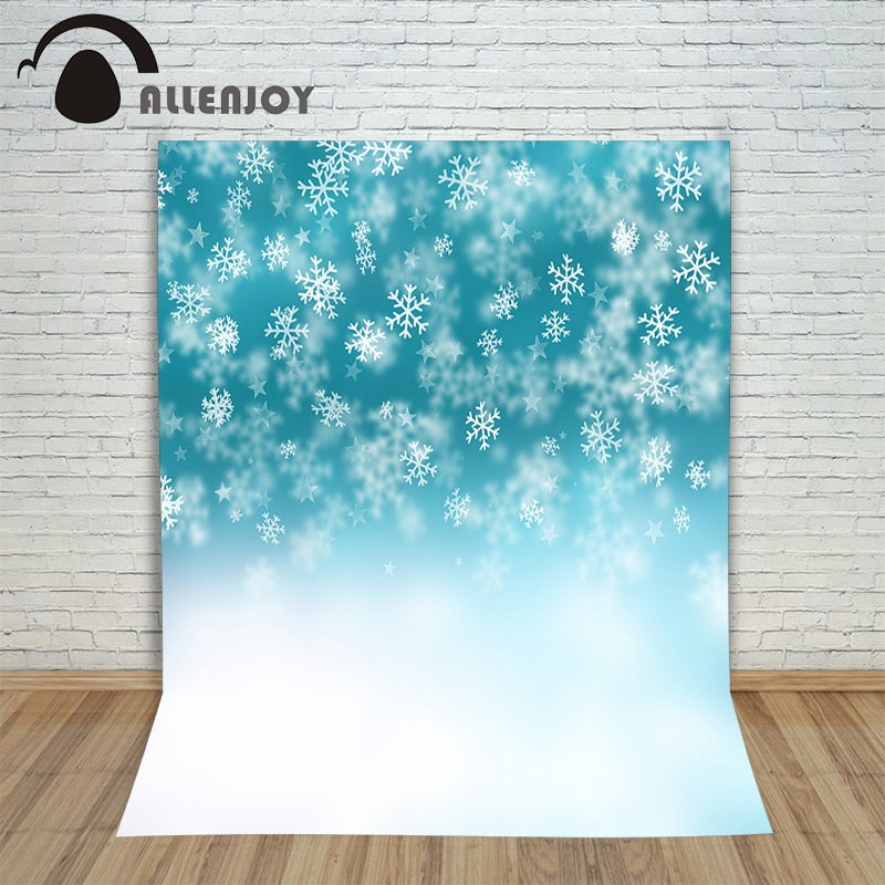 Christmas backgrounds photography Snowflake winter star bokeh new year Background photographic studio fabric 