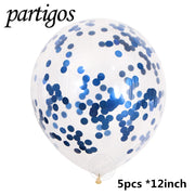 5pcs blue confetti