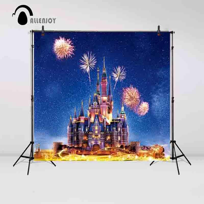 photo background Castle children Birthday backdrop fireworks fairy tale wonderland party fond photography 