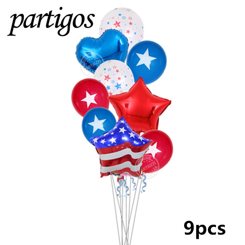 Special supplies for Independence Day Decor USA Party Supplies The Stars And The Stripes Foil Balloons captain Globos PartyDecorHQ