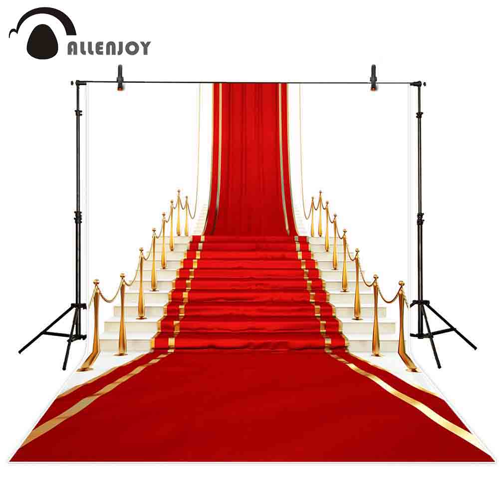 photocall backdrop Luxurious stairs carpet red golden classic new photo photography background 