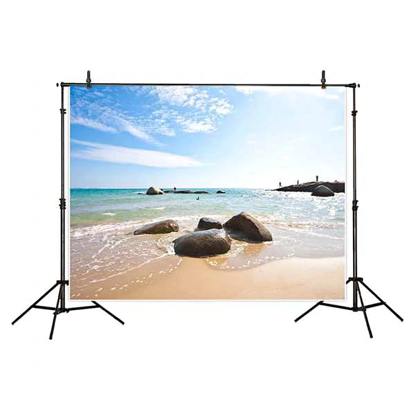 photo wallpapers beach stone ocean sky holiday summer hot sexy background photography backdrops photo studio props PartyDecorHQ