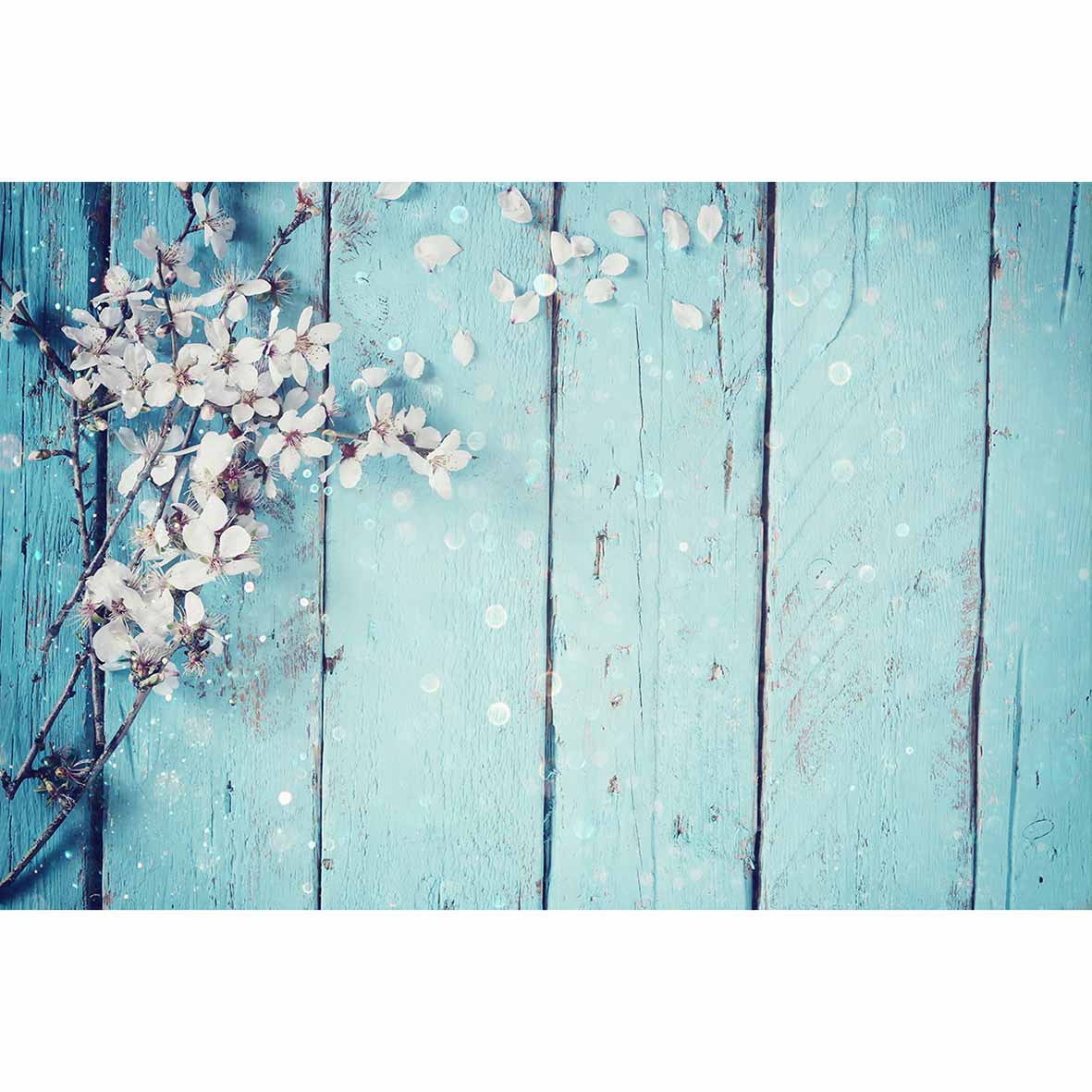 fresh white flowers old blue wooden board spring photo background fund studio backdrop photographic 