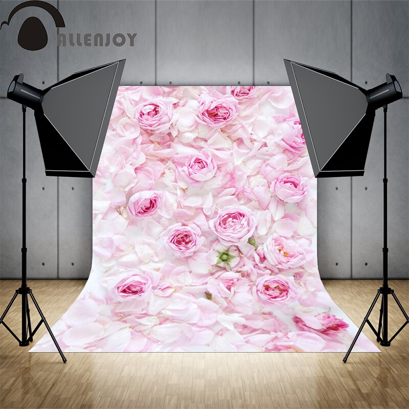 Photo background Pink rose wedding love baby shower fresh professional camera Vinyl pictures 