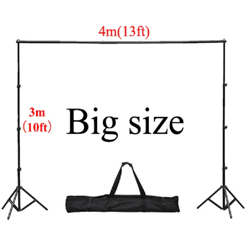 4*3m / 13*10ft Professional Backdrops stand Background Support System 2 stands+4 cross bar(Each 1m)+carry bag+4 clips PartyDecorHQ